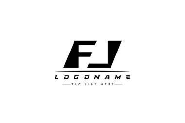 FJ racer logo. Racing logo design for racing, driving and car or motorsport. clipart