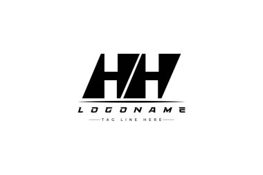 HH yarış logosu. Yarış, araba ve motor sporları için yarış logosu tasarımı.