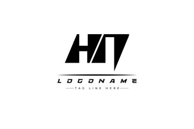 HN yarış logosu. Yarış, araba ve motor sporları için yarış logosu tasarımı.