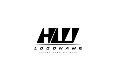 HW yarış logosu. Yarış, araba ve motor sporları için yarış logosu tasarımı.