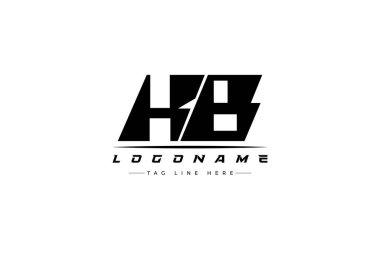 KB yarış logosu. Yarış, araba ve motor sporları için yarış logosu tasarımı.