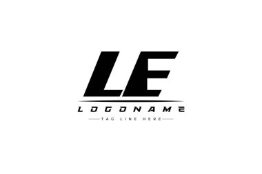 LE racer logo. Racing logo design for racing, driving and car or motorsport. clipart