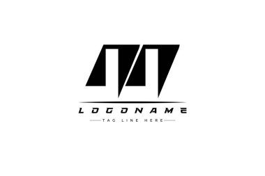 NN yarış logosu. Yarış, araba ve motor sporları için yarış logosu tasarımı.