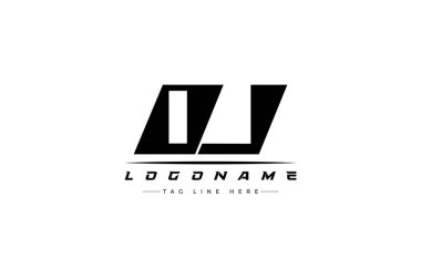 OJ yarış logosu. Yarış, araba ve motor sporları için yarış logosu tasarımı.