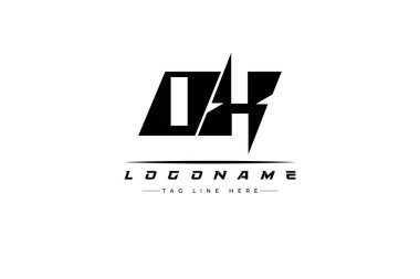 OX yarış logosu. Yarış, araba ve motor sporları için yarış logosu tasarımı.