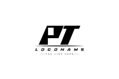 PT yarış logosu. Yarış, araba ve motor sporları için yarış logosu tasarımı.