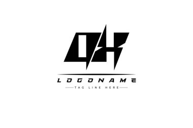 QX yarış logosu. Yarış, araba ve motor sporları için yarış logosu tasarımı.