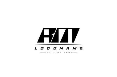 RM yarış logosu. Yarış, araba ve motor sporları için yarış logosu tasarımı.