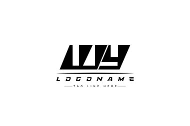 WY yarış logosu. Yarış, araba ve motor sporları için yarış logosu tasarımı.