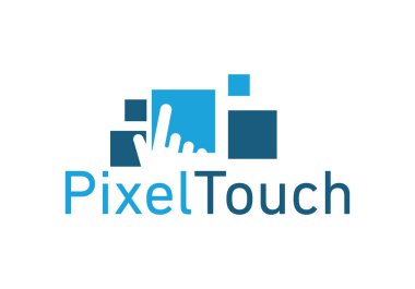 Piksel dokunuşu. Bu logo bir şirket veya kuruluşu tanımlayan görsel bir sembol veya işarettir ve aynı zamanda ürünlerini, hizmetlerini ve çalışanlarını da temsil edebilir..