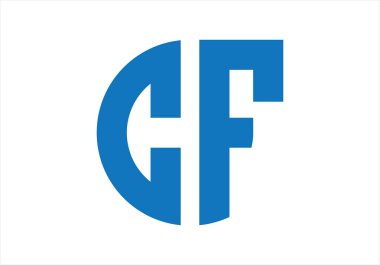 İlk harfler CF monogram logosu su damlası şekline benziyor. Bu logo bir şirketi ya da markayı temsil eden görsel bir sembol ya da tasarımdır..