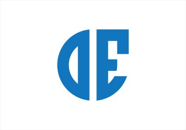 İlk harfler DE monogram logosu su damlası şekline benziyor. Bu logo bir şirketi ya da markayı temsil eden görsel bir sembol ya da tasarımdır..