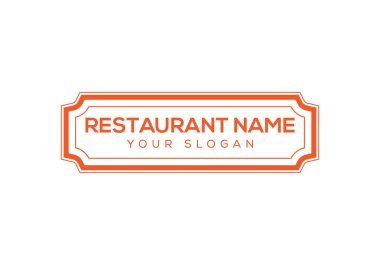 Restoran logosu tasarım şablonu (1). Bu logo bir şirketi ya da markayı temsil eden görsel bir sembol ya da tasarımdır..