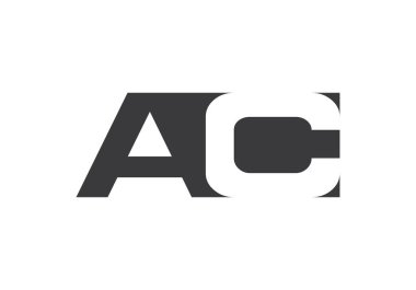 Negatif AC Harf Logosu Tasarımı. Bu logo bir şirketi ya da markayı temsil eden görsel bir sembol ya da tasarımdır..
