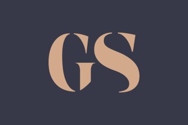 GS soyut Harfler Logosu Monogramı. Bu logo tasarımı bir markayı, şirketi veya bireyi temsil eden görsel bir sembol oluşturma sürecidir..
