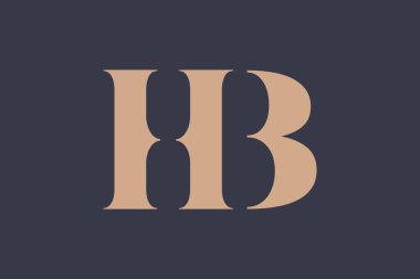 HB soyut Harfler Logosu Monogramı. Bu logo tasarımı bir markayı, şirketi veya bireyi temsil eden görsel bir sembol oluşturma sürecidir..