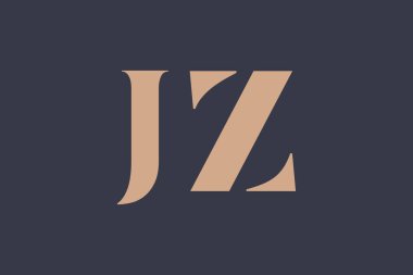 JZ soyut Harfler Logosu Monogramı. Bu logo tasarımı bir markayı, şirketi veya bireyi temsil eden görsel bir sembol oluşturma sürecidir..