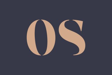 OS soyut Harfler Logosu Monogramı. Bu logo tasarımı bir markayı, şirketi veya bireyi temsil eden görsel bir sembol oluşturma sürecidir..