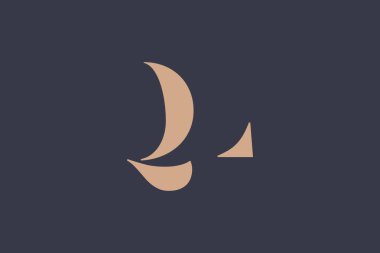 QL soyut Harfler Logosu Monogramı. Bu logo tasarımı bir markayı, şirketi veya bireyi temsil eden görsel bir sembol oluşturma sürecidir..