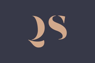 QS soyut Harfler Logosu Monogramı. Bu logo tasarımı bir markayı, şirketi veya bireyi temsil eden görsel bir sembol oluşturma sürecidir..