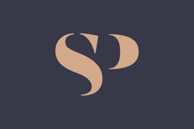 SP soyut Harfler Logosu Monogramı. Bu logo tasarımı bir markayı, şirketi veya bireyi temsil eden görsel bir sembol oluşturma sürecidir..
