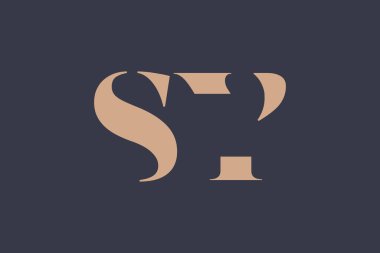 Soyut Harfler Logosu Monogramı. Bu logo tasarımı bir markayı, şirketi veya bireyi temsil eden görsel bir sembol oluşturma sürecidir..