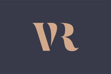 VR soyut Harfler Logosu Monogramı. Bu logo tasarımı bir markayı, şirketi veya bireyi temsil eden görsel bir sembol oluşturma sürecidir..