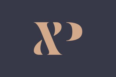 XP soyut Harfler Logosu Monogramı. Bu logo tasarımı bir markayı, şirketi veya bireyi temsil eden görsel bir sembol oluşturma sürecidir..