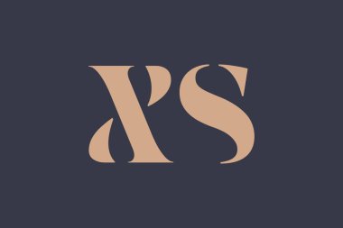 XS soyut Harfler Logosu Monogramı. Bu logo tasarımı bir markayı, şirketi veya bireyi temsil eden görsel bir sembol oluşturma sürecidir..