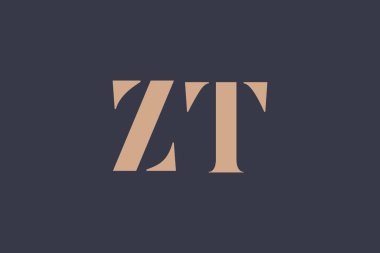 ZT soyut Harfler Logosu Monogramı. Bu logo tasarımı bir markayı, şirketi veya bireyi temsil eden görsel bir sembol oluşturma sürecidir..