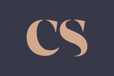 CS soyut Harfler Logosu Monogramı. Bu logo tasarımı bir markayı, şirketi veya bireyi temsil eden görsel bir sembol oluşturma sürecidir..