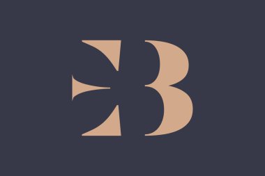 EB soyut Harfler Logosu Monogramı. Bu logo tasarımı bir markayı, şirketi veya bireyi temsil eden görsel bir sembol oluşturma sürecidir..