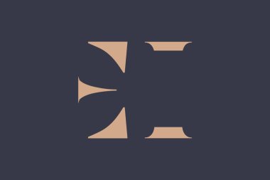 El soyut Harfler Logosu Monogramı. Bu logo tasarımı bir markayı, şirketi veya bireyi temsil eden görsel bir sembol oluşturma sürecidir..