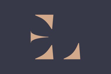 EL soyut Harfler Logosu Monogramı. Bu logo tasarımı bir markayı, şirketi veya bireyi temsil eden görsel bir sembol oluşturma sürecidir..