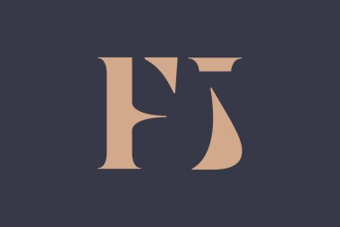 FJ soyut Harfler Logosu Monogramı. Bu logo tasarımı bir markayı, şirketi veya bireyi temsil eden görsel bir sembol oluşturma sürecidir..