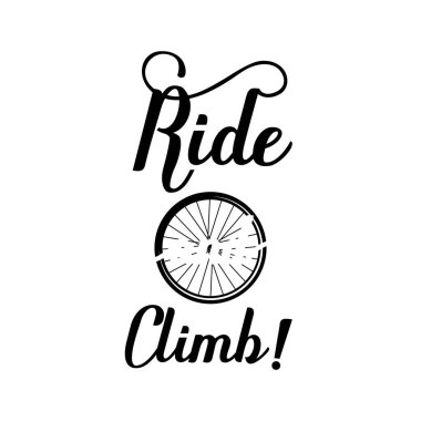 Tırman. Tarz sahibi El tipografi posteri çizmiş. Premium Vektörü