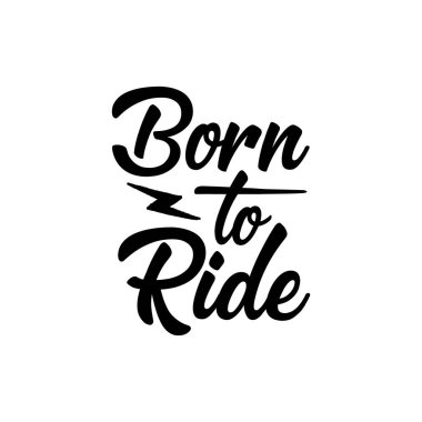 Binicilik için doğmuş. Tarz sahibi El tipografi posteri çizmiş. Premium Vektörü