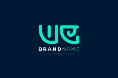 W and E logo design.  WE abstract Letters Logo Monogram. This logo design is the process of creating a visual symbol that represents a brand, company, or individual. clipart