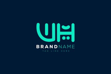 W ve H logo tasarımı. WH soyut Harfler Logosu Monogramı. Bu logo tasarımı bir markayı, şirketi veya bireyi temsil eden görsel bir sembol oluşturma sürecidir..