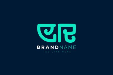 E ve R logo tasarımı. Acil Servis Soyut Harfler Logosu Monogramı. Bu logo tasarımı bir markayı, şirketi veya bireyi temsil eden görsel bir sembol oluşturma sürecidir..