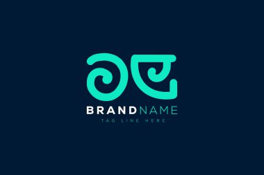 O and E logo design.  OE abstract Letters Logo Monogram. This logo design is the process of creating a visual symbol that represents a brand, company, or individual. clipart