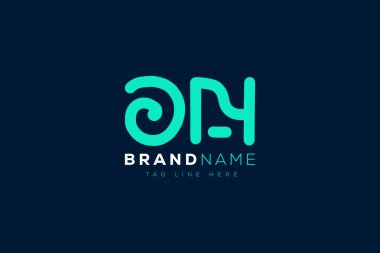 O ve N logo tasarımı. Soyut Harflerin Logosu Monogramında. Bu logo tasarımı bir markayı, şirketi veya bireyi temsil eden görsel bir sembol oluşturma sürecidir..