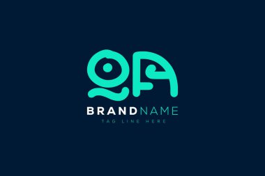 Q ve A logosu tasarımı. QA soyut Harfler Logosu Monogramı. Bu logo tasarımı bir markayı, şirketi veya bireyi temsil eden görsel bir sembol oluşturma sürecidir..