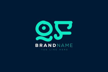 Q ve F logo tasarımı. QF soyut Harfler Logosu Monogramı. Bu logo tasarımı bir markayı, şirketi veya bireyi temsil eden görsel bir sembol oluşturma sürecidir..