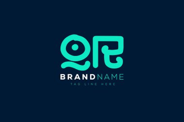 Q ve R logo tasarımı. QR soyut Harfler Logosu Monogramı. Bu logo tasarımı bir markayı, şirketi veya bireyi temsil eden görsel bir sembol oluşturma sürecidir..