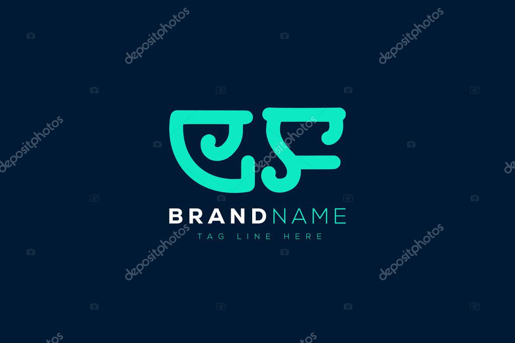E and F logo design.  EF abstract Letters Logo Monogram. This logo design is the process of creating a visual symbol that represents a brand, company, or individual.