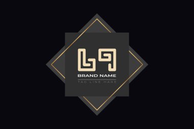 Soyut harf LQ yuvarlak font logosu. Bu logo yaratıcı bir şekilde birleşiyor..