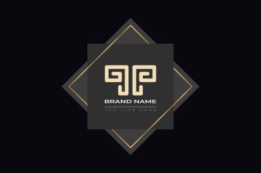 QP soyut harfi Font logosunu yuvarladı. Bu logo yaratıcı bir şekilde birleşiyor..