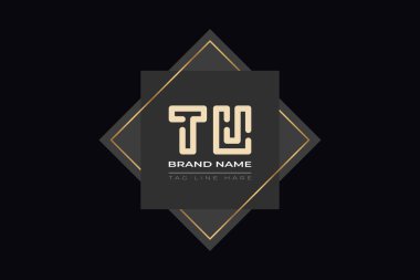 Soyut harf TU yuvarlak font logosu. Bu logo yaratıcı bir şekilde birleşiyor..