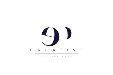 EP soyut minimalist harfler logo monogramı. Bu minimalist bir logo, bu logo iki harfi birleştirerek yapılır.